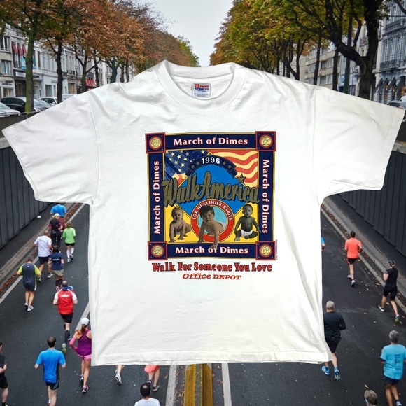 Vintage USA Shirt 1996 March of Dimes Size Large - Picture 1 of 6